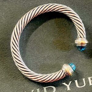 David Yurman Sterling Silver 7mm Classic Cable Bracelet size small